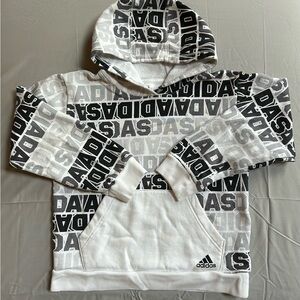 Adidas Boys Medium Monochrome Logo Patterned Apparel
